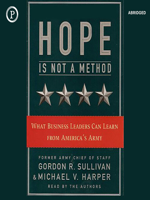 Title details for Hope is Not a Method by George R. Sullivan - Wait list